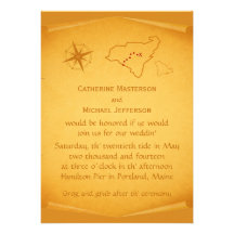 Treasure Map Wedding Invite