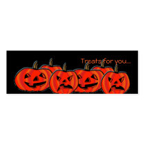 Treat Cards for Halloween goodies Business Card Template