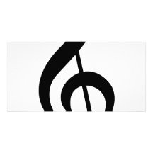 Treble Clef G-Clef Musical Symbol Customized Photo Card