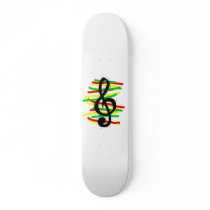 Treble Clef Graphic Black with Red Yellow Green