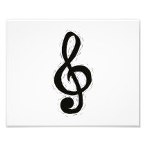 Treble Clef Graphic Design BLack