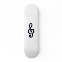 Treble Clef Graphic Design Dark Blue