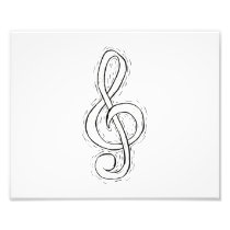 Treble Clef Graphic Design Just outlined