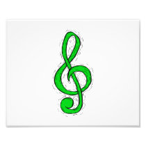 Treble Clef Graphic Design Light Green