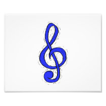 Treble Clef Graphic Design Medium Blue
