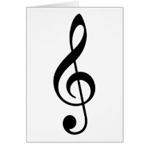 Treble Clef Greeting Card