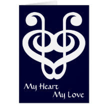 Treble Clef Heart Love Card
