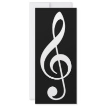 treble clef custom invites