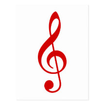 Treble Clef Postcard