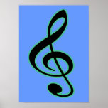 Treble Clef Poster