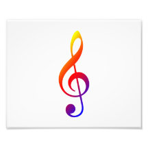 Treble Clef rainbow Photographic Print