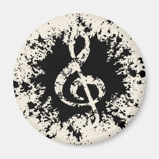 Treble Clef Splat Refrigerator Magnets