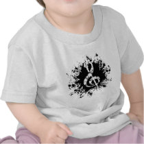 Treble Clef Splat Shirts