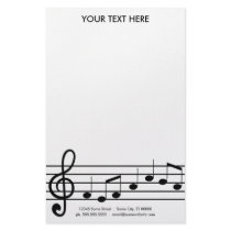 treble clef stationery