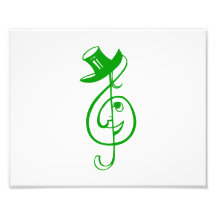 treble green clef face top hat music design.png art photo