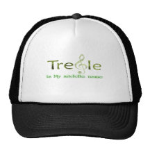 Treble Is My Middle Name Green for Musicians Trucker Hat
