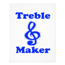 treble maker clef blue music design personalized invitation