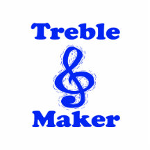 treble maker clef blue music design photo cutout