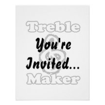 treble maker clef white blk outline music humour invites