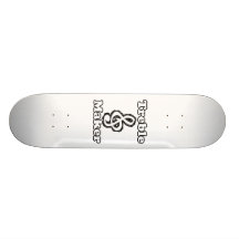 treble maker clef white blk outline music humour skateboard