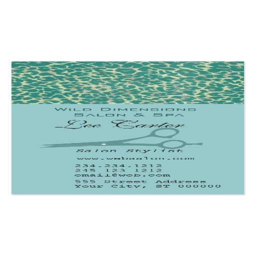 Tredy Scissors Hair Stylist Salon Business Card