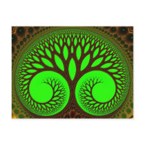 Tree 2  Fractal Art Post Cards