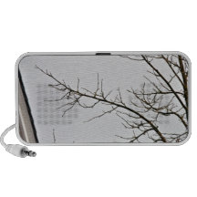 Tree Branch without leaves against cloudy sky Mp3 Speaker
