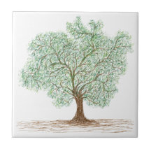 tree ceramic tiles