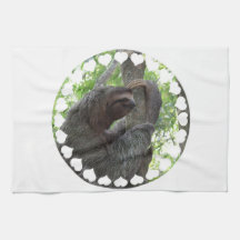 Tree Climbing Sloth Kitchen Towel