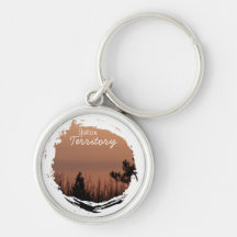 Tree Family; Yukon Territory Souvenir Keychain