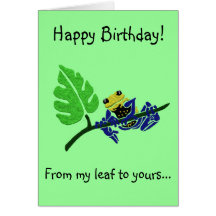Tree Frog Greetings Card