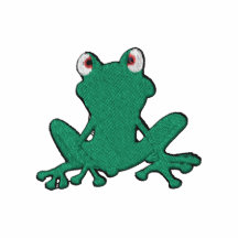 tree frog pocket and back embroidered hooded sweatshirt