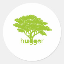 Tree Hugger bottom Round Sticker
