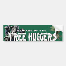 TREE HUGGER BUMPER STICKERS