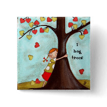 Tree Hugger - Button