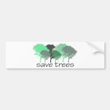 Tree Hugger! Cute Trees design! Ecology and trees Bumper Sticker