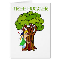Tree Hugger - Girl Greeting Card