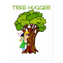 Tree Hugger - Girl Post Card