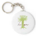 Tree Hugger green keychains