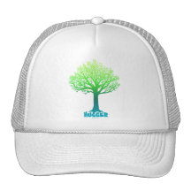 Tree Hugger green rainbow Hat