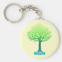 Tree Hugger green rainbow Keychains