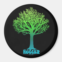 Tree Hugger green rainbow Refrigerator Magnet
