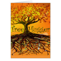 Tree Hugger Greeting Cards