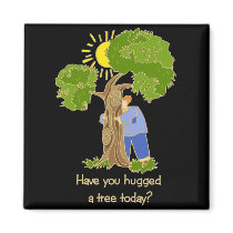 Tree Hugger Refrigerator Magnets