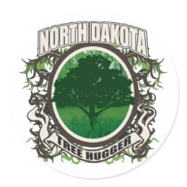 Tree Hugger North Dakota Sticker
