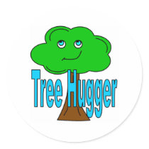 Tree Hugger Round Sticker