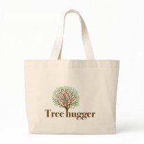 Tree Hugger w/ tree illustration Tote Bag