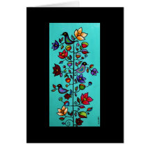 "Tree in Blue One" note card by CatherineHayesArt