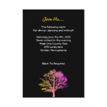 Tree in the Woods Bar Bar Mitzvah Reception Card Invites