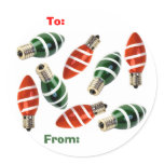 Tree Lights Round Sticker